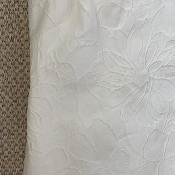 JCREW Party White Embossed Floral Dress 8 - Picture 10 of 15